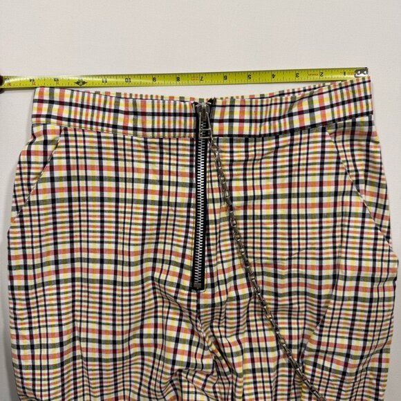 The Ragged Priest High Rise Checked Wide Pants S Chain Punk Grunge Streetwear UK - Picture 12 of 14